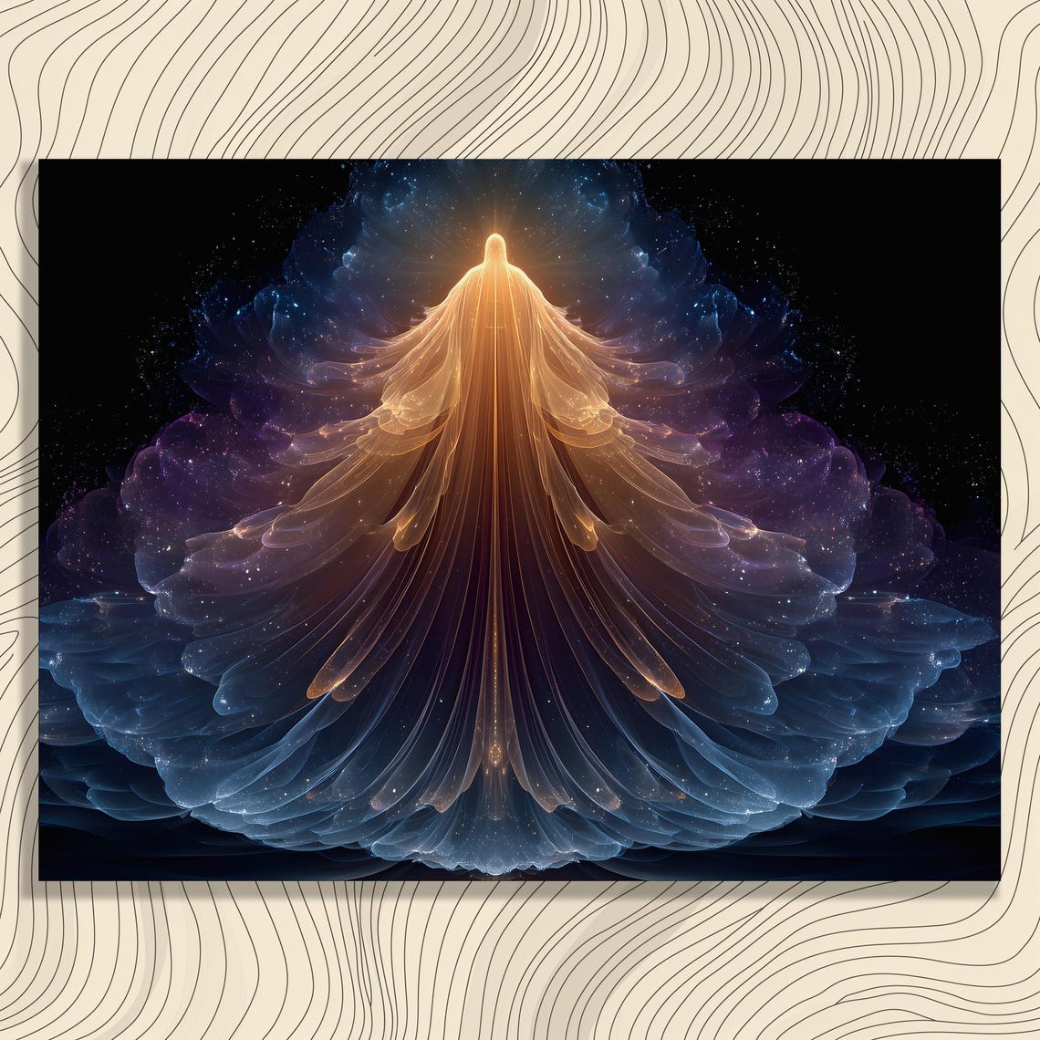 Cosmic Light Being Celestial Nebula Galaxy Spiritual Art Poster