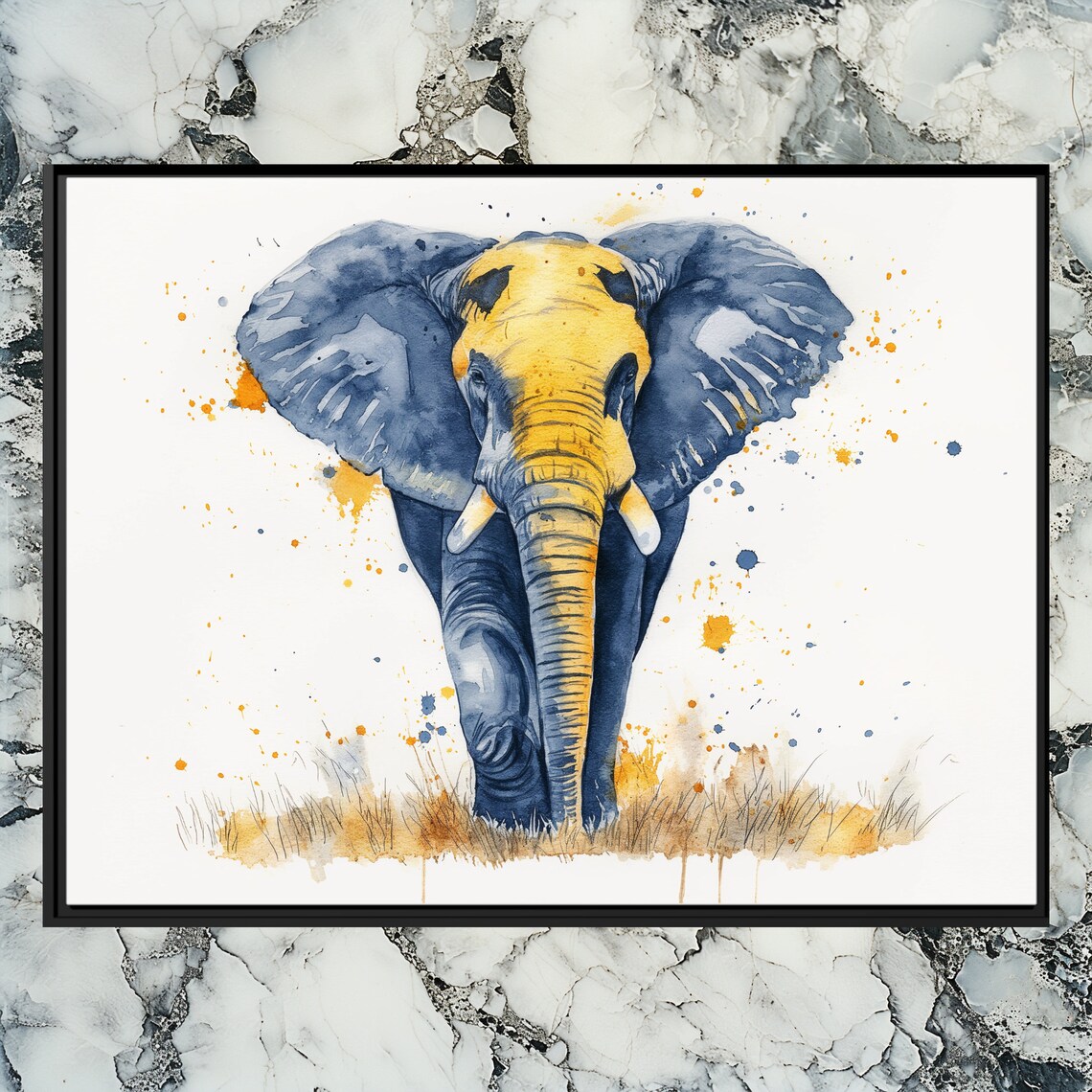 Majestic Elephant Canvas Wall Art Nature Safari Decor For Home Or Office Creative Cozy Beautiful Oversized Panoramic Pride Display