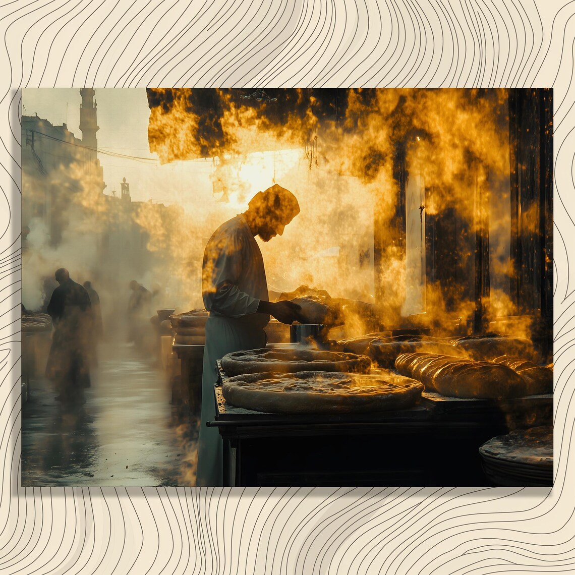 Dawn Baker in Old Market Street Warm Golden Photography Poster