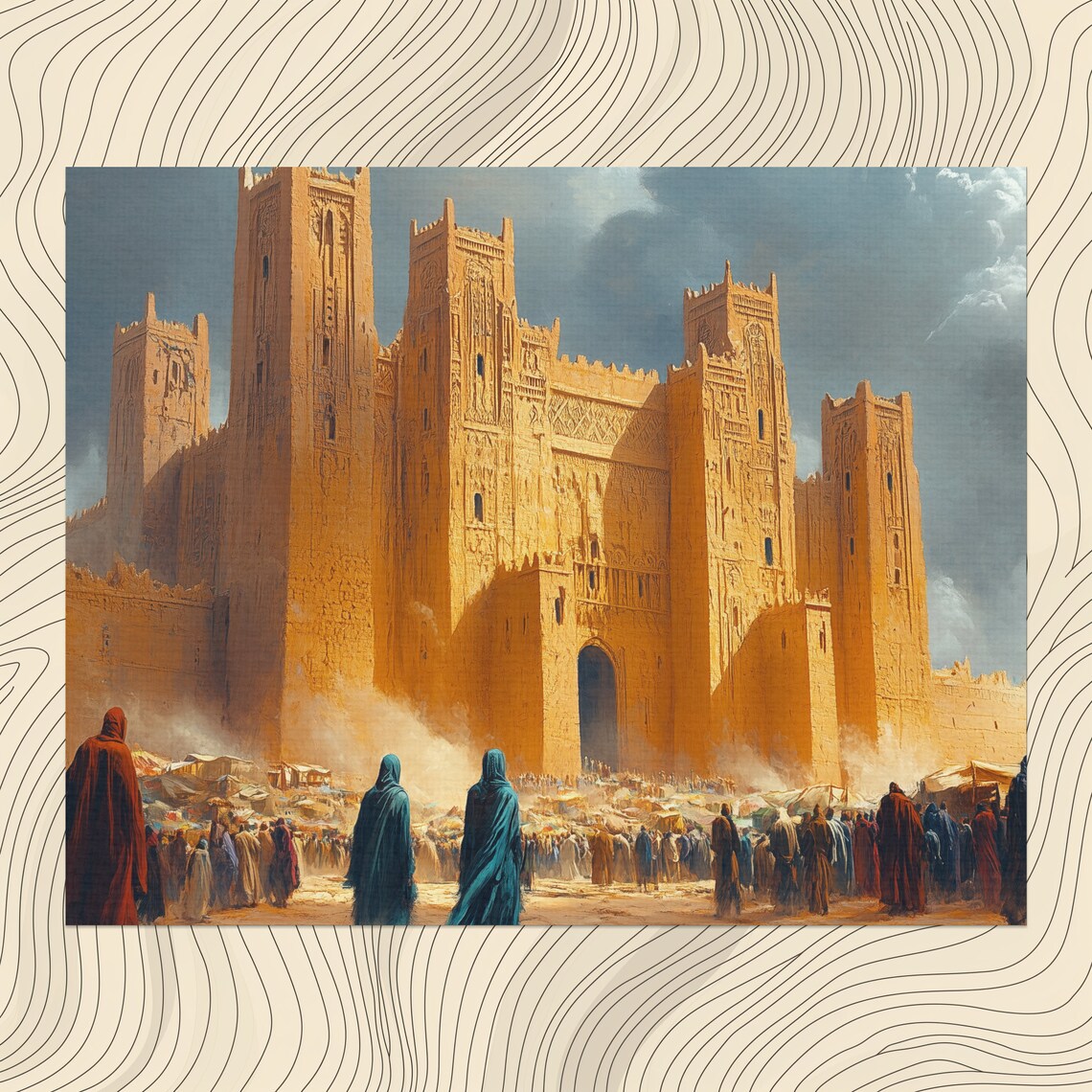 Great Mosque of Djenne Mali Mud Brick African Landmark Painting Poster