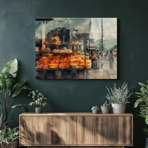 El Salvador Street Market With Pupusa Stall Travel Photo Poster