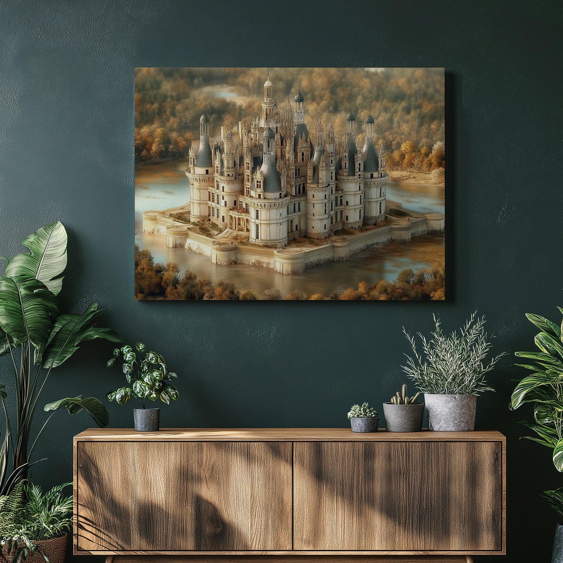 Chateau de Chambord French Renaissance Castle River Aerial Poster