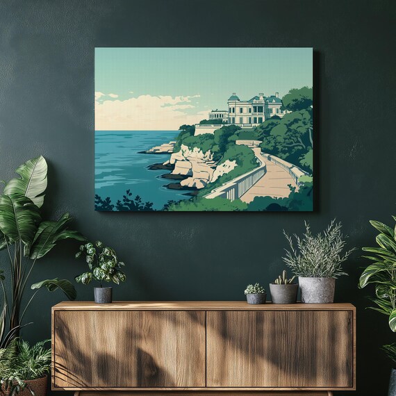 Newport Cliff Walk Gilded Age Mansion Coastal Scene Wall Art