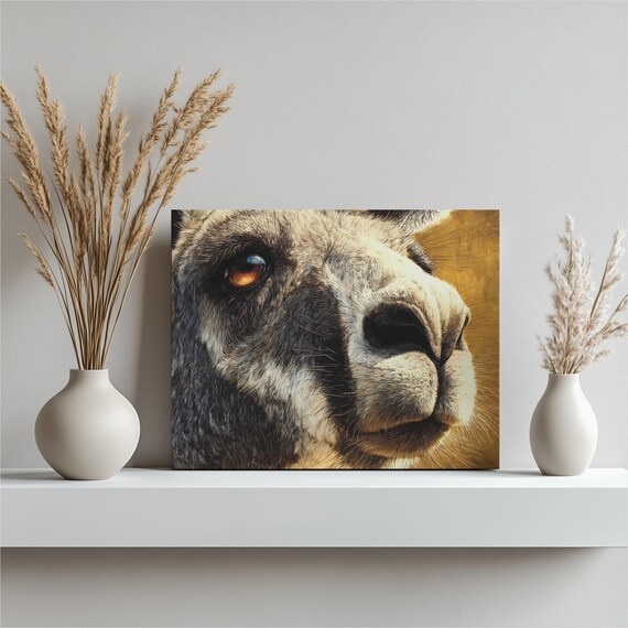Kangaroo Canvas Wall Art Modern Photorealistic Animal Portrait Of Australian Wildlife Close Up Textured Fur Nature Decor