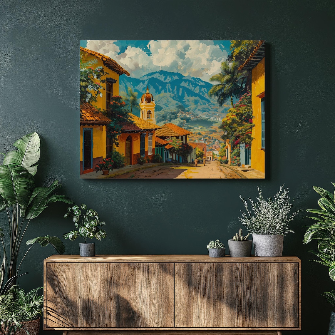 Colombia Travel Poster, Cartagena Coffee Culture