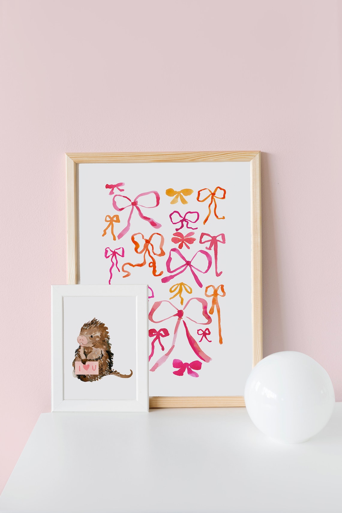 Ribbons Watercolor Art Print, Girls Room Nursery Decor - Image 3