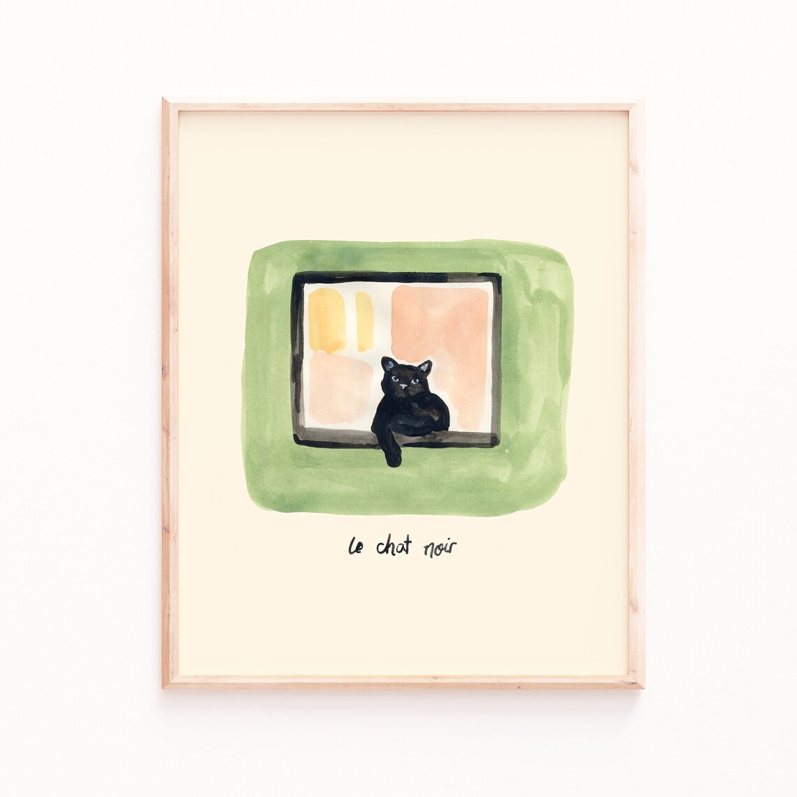 Black Cat Art Nouveau Vintage Retro Poster