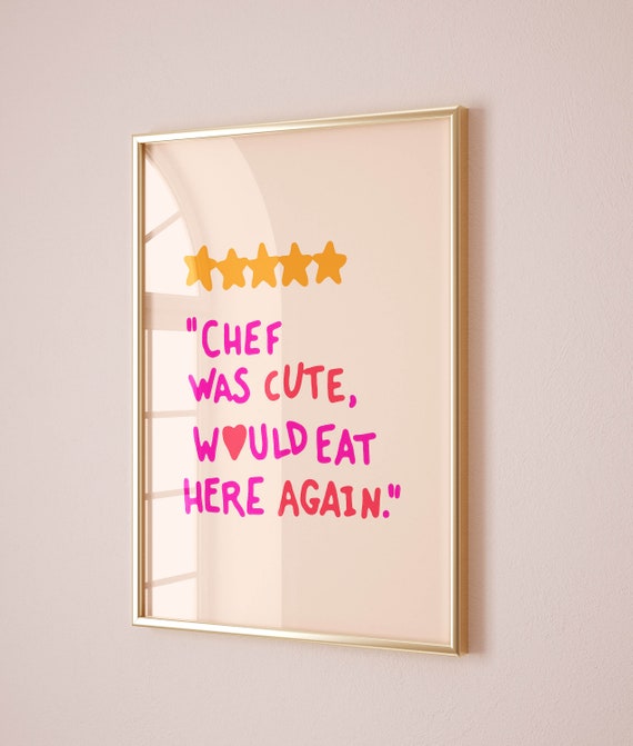 Funny Retro Kitchen Poster, Maximalist Wall Decor