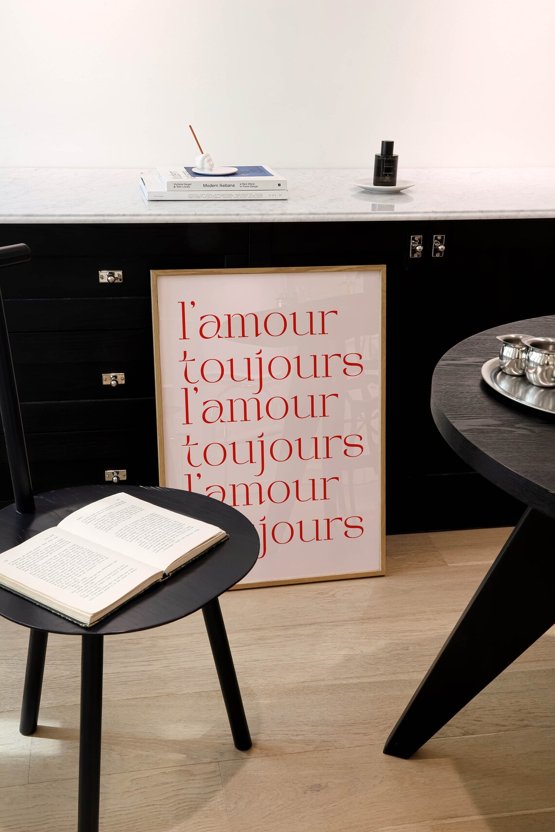 L'amour Toujours French Love Quote Typography Minimalist Art Poster - Image 2