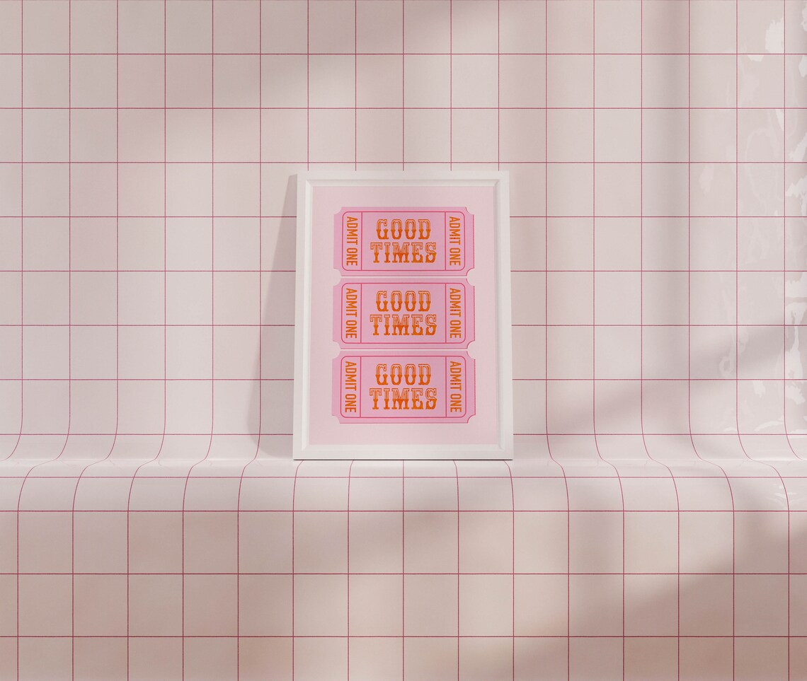 Good Times Ticket College Apartment Wall Art Print - Image 2