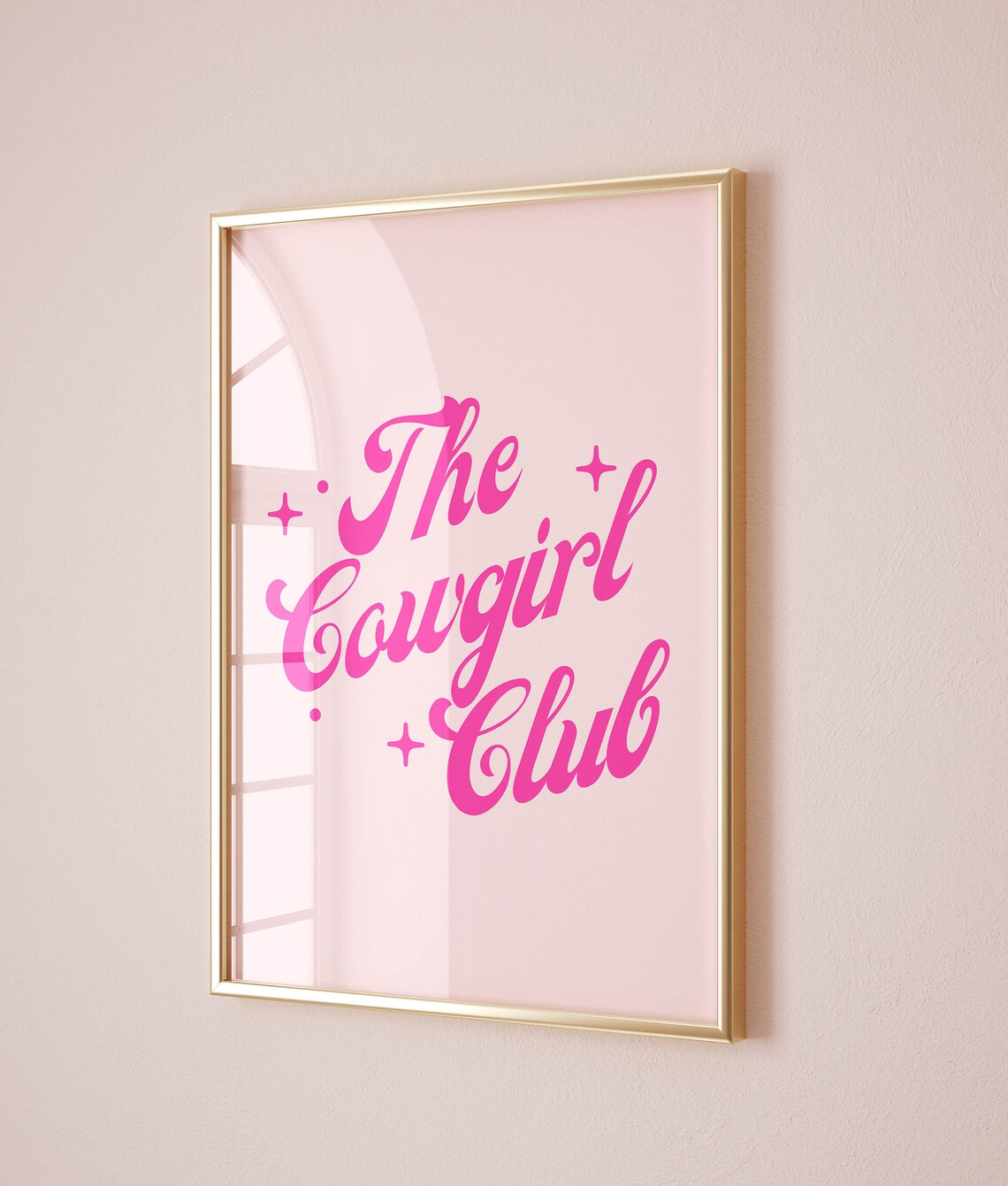 Pink Cowgirl Western Decor Retro Art Print