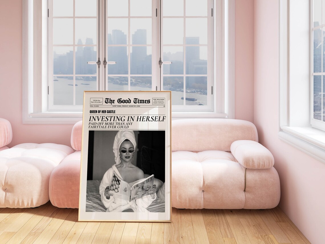 Newspaper Print Inspirational Quote Wall Art Print - Image 2
