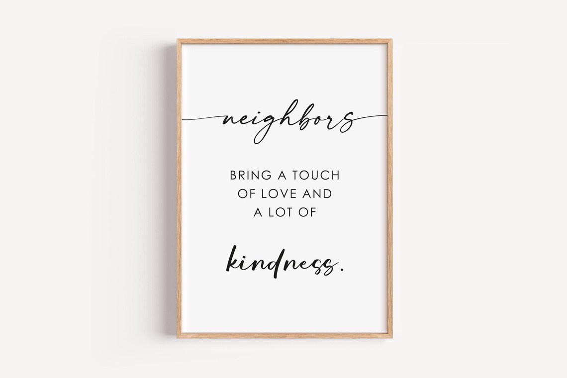 Neighbor Gift Art Print, Cute Gift For Her
