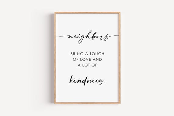 Neighbor Gift Art Print, Cute Gift For Her