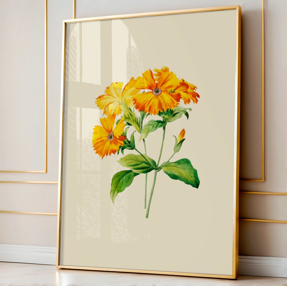 Botanical Flower Art, Vintage Floral Boho Poster