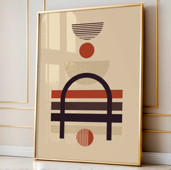 Boho Art Mid Century Prints Neutral Modern Wall Decor Minimalist Style Home