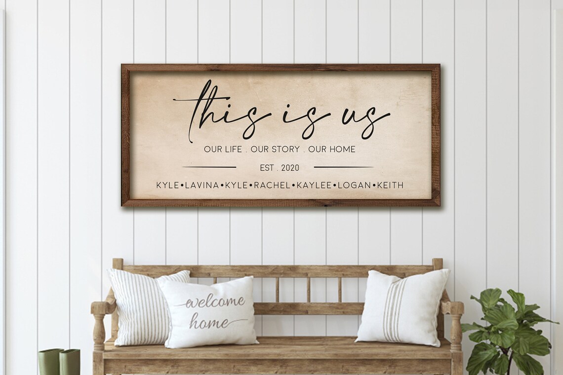 This Is Us Our Life Our Story Our Home Family Names Custom Sign Poster - Image 2
