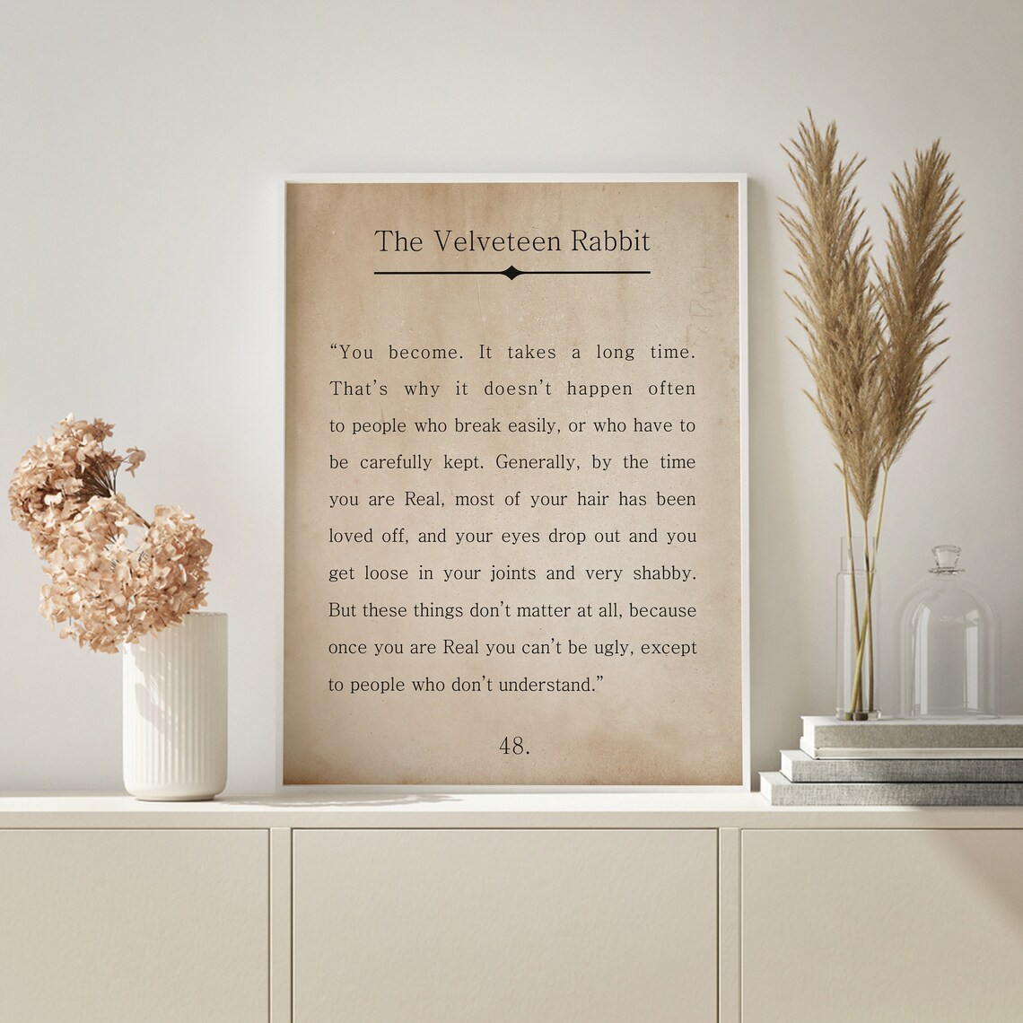 Velveteen Rabbit Quote Art Print, Book Page Style - Image 2