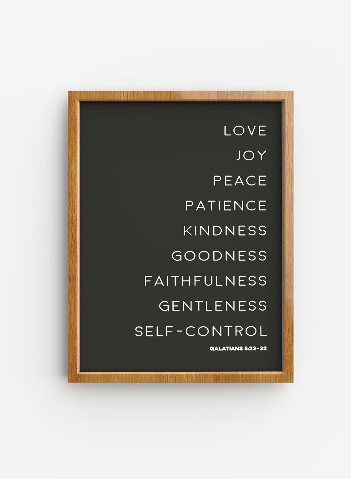 Love Joy Peace Bible Verse Sign, Christian Wall Art - Image 2