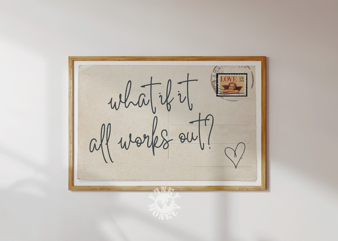 What If It All Works Out Retro Vintage Poster