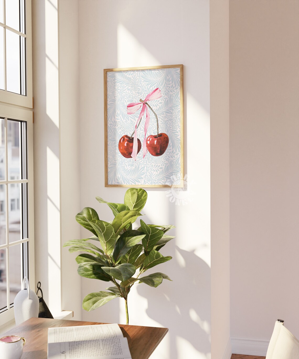 Coquette Cherry Print, Preppy Aesthetic Art Print