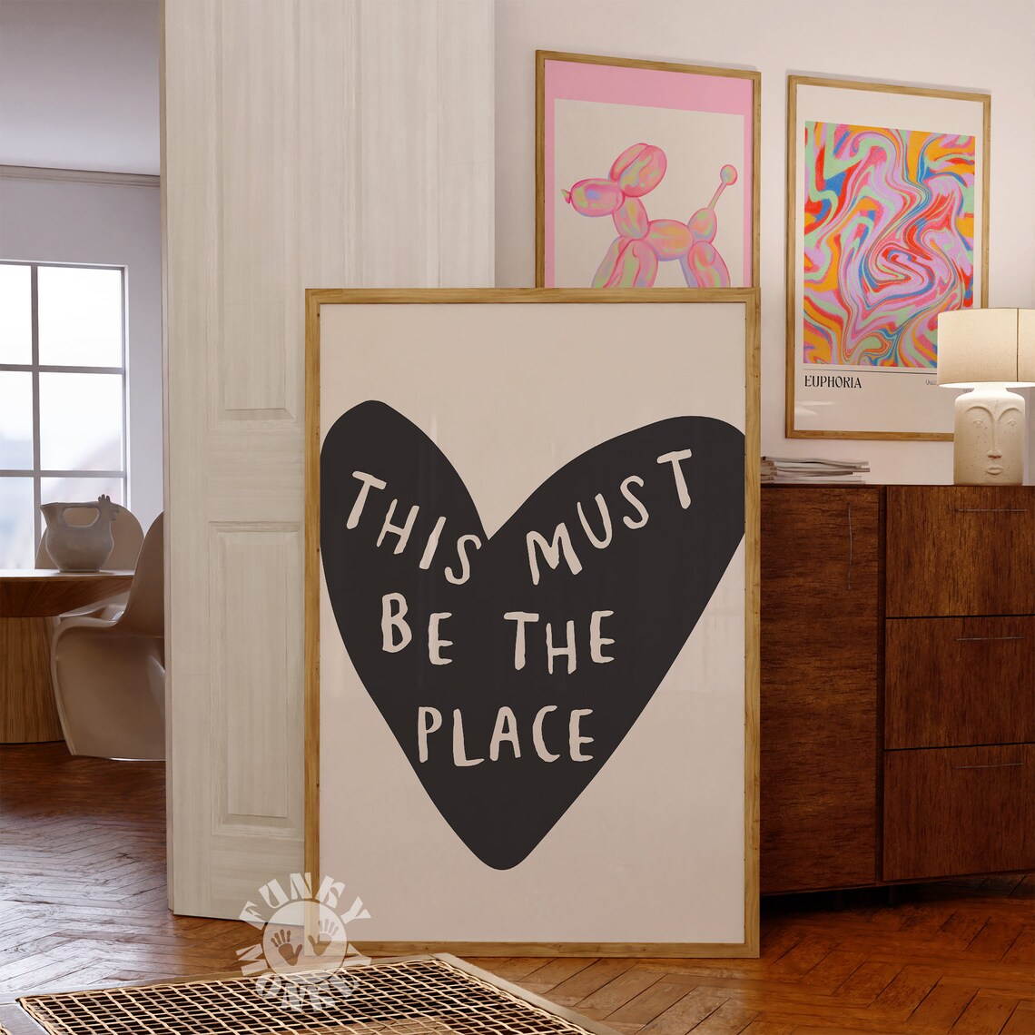 This Must Be The Place Retro College Poster