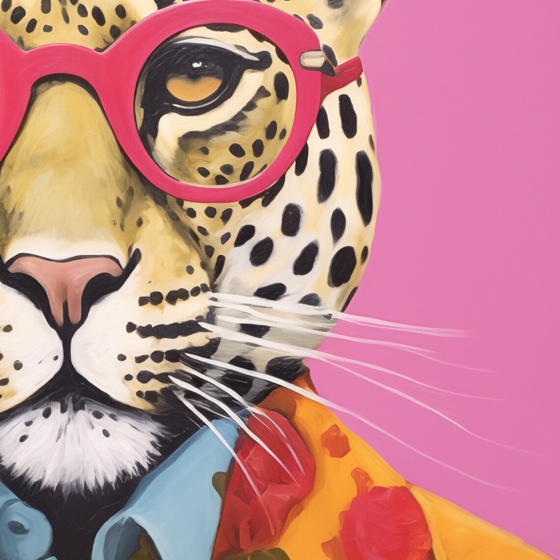 Fashion Leopard Art Print, Maximalist Decor