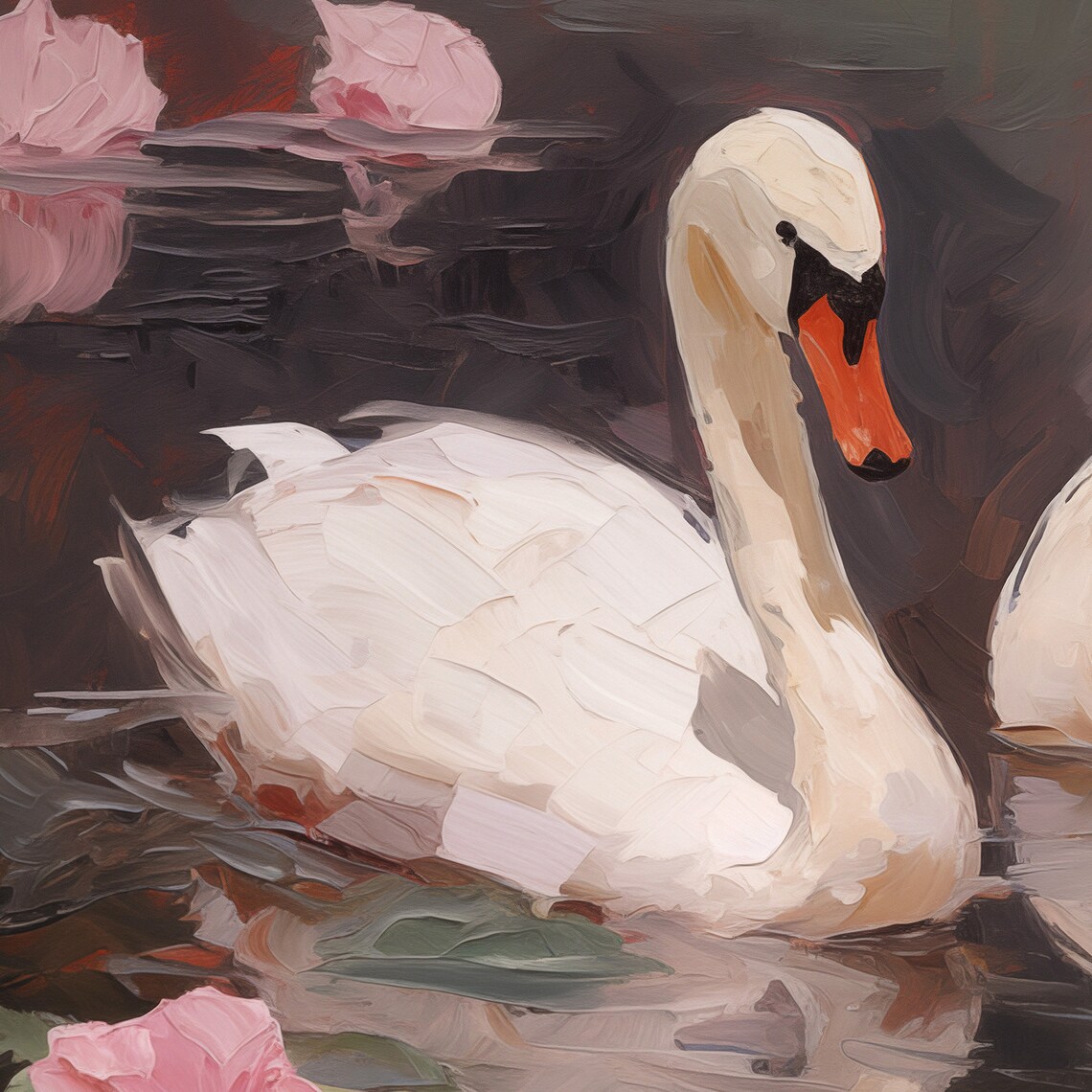 Swan Print, Vintage Coquette Nursery Decor