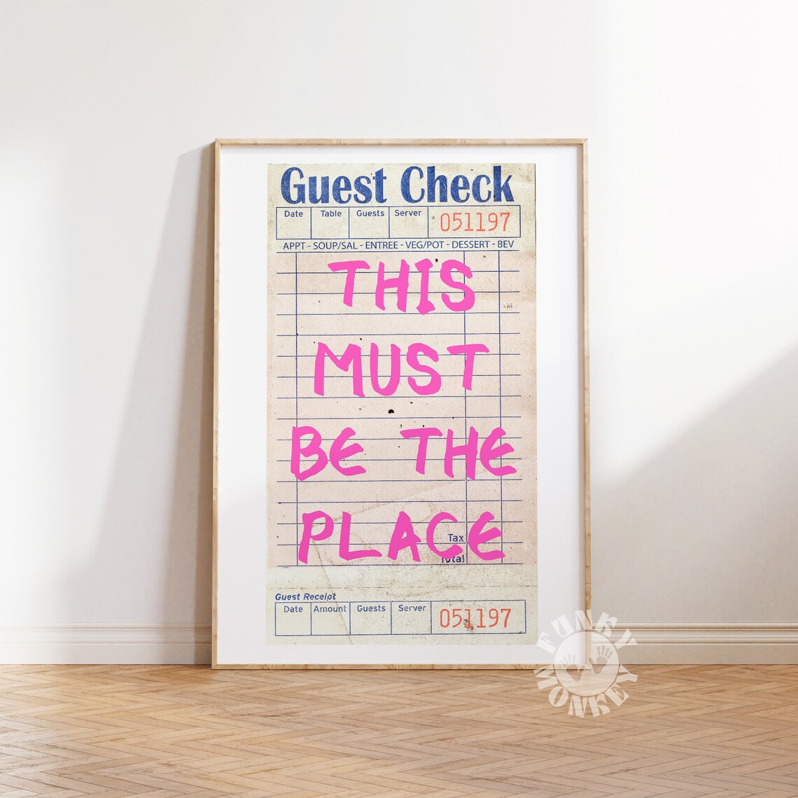 This Must Be The Place Guest Check Poster, Retro - Image 2