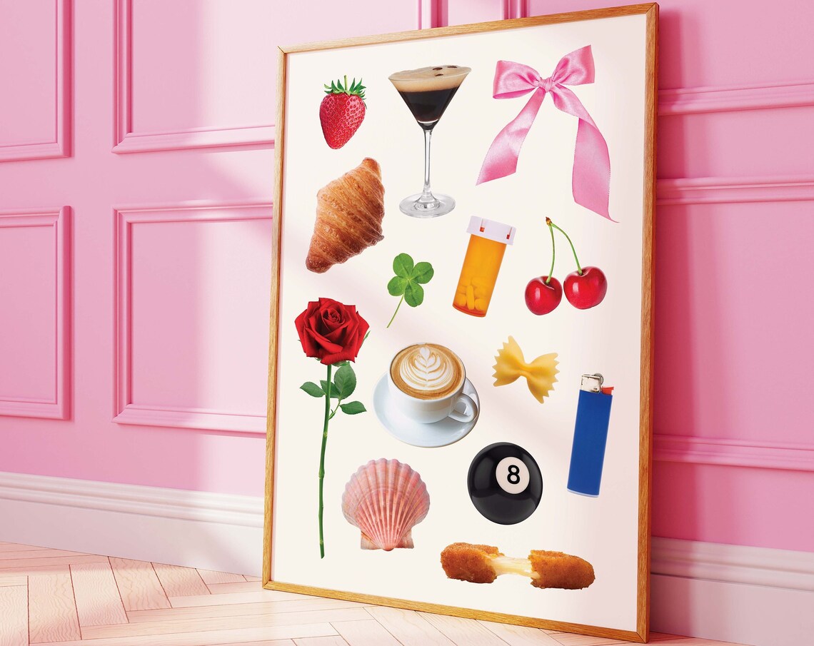 Girl Things Aesthetic Collage Art Poster for Trendy Dorm Room Decor - Image 4