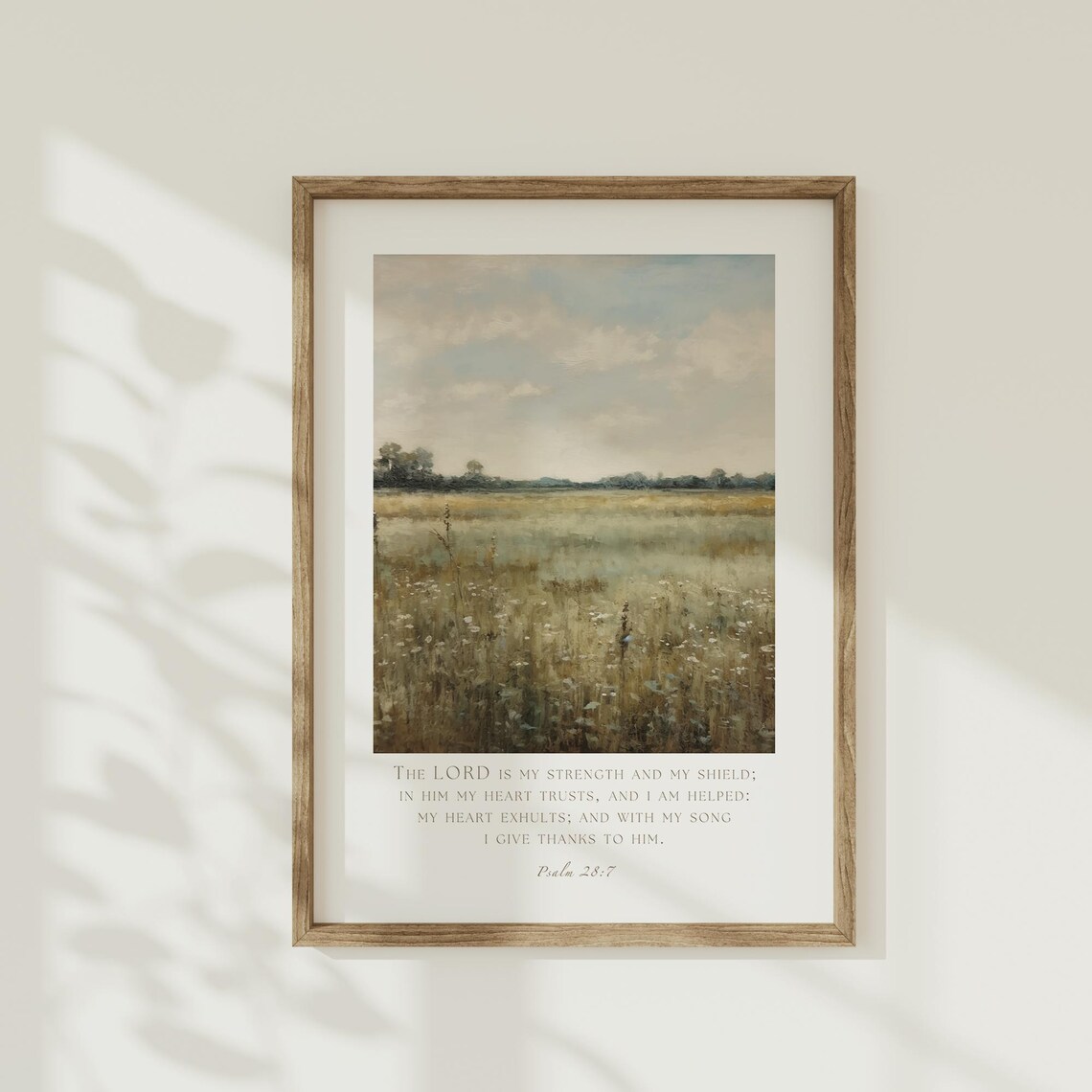Psalm 287 Wildflower Landscape Art Print, Vintage Fall