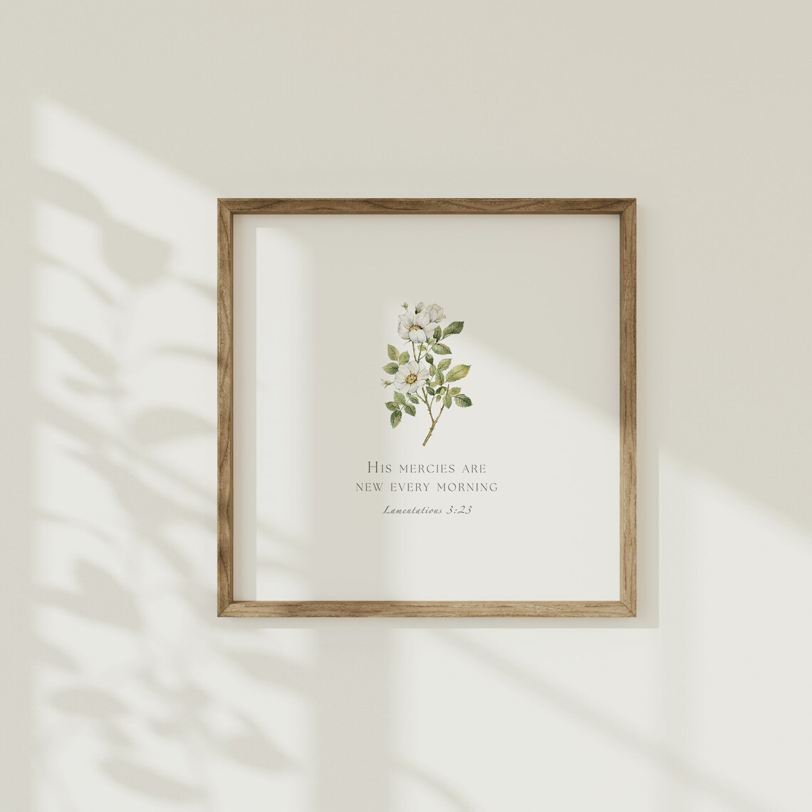 Lamentations 3:23 Christian Botanical Art Print - Image 4
