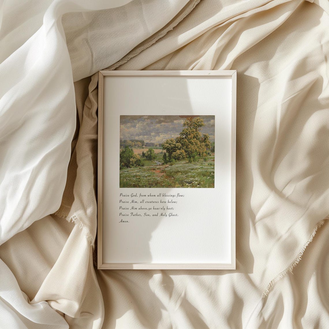 Doxology Hymn Impressionist Countryside Landscape Worship Poster - Image 4