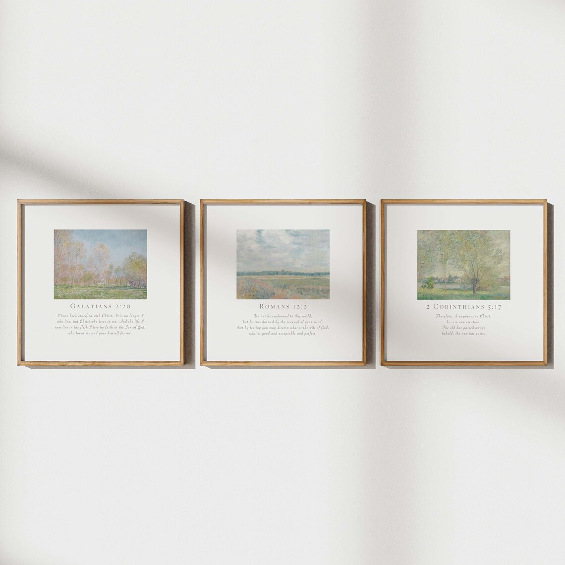 Galatians Romans Corinthians Spring Landscape Scripture Set of 3 Posters - Image 4