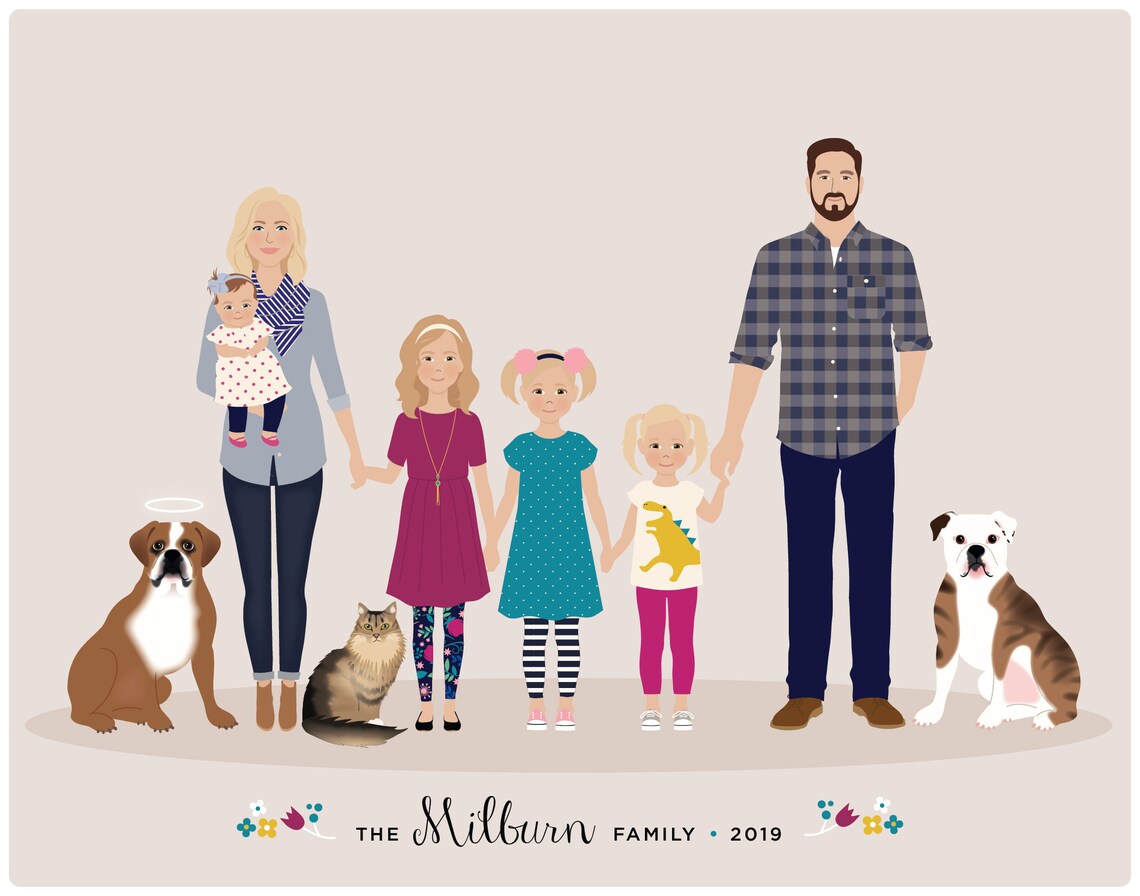 Custom Family Portrait, Additional Person - Image 3