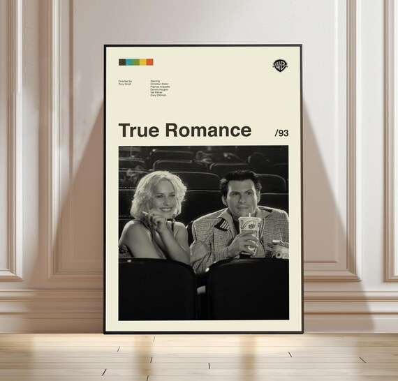 True Romance 1993 Minimalist Tony Scott Retro Movie Fan Art Poster