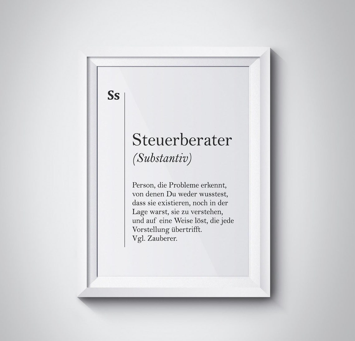 German Steuerberater Tax Advisor Funny Humor Definition Poster