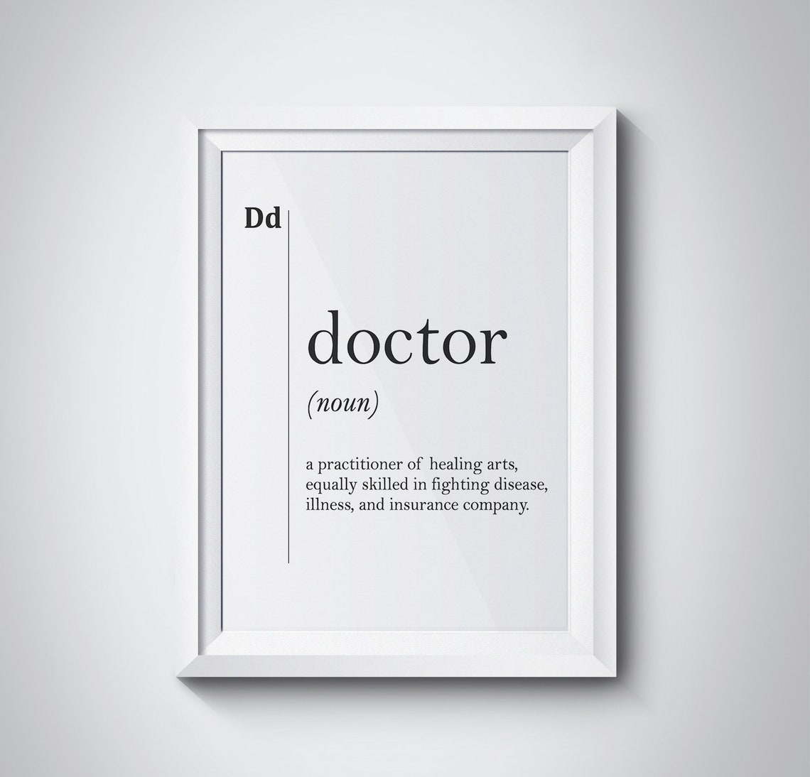 Doctor Wall Art Doctor Poster Doctor Gift Doctor Definition Hospital Wall Art Doctor Art Doctor Print
