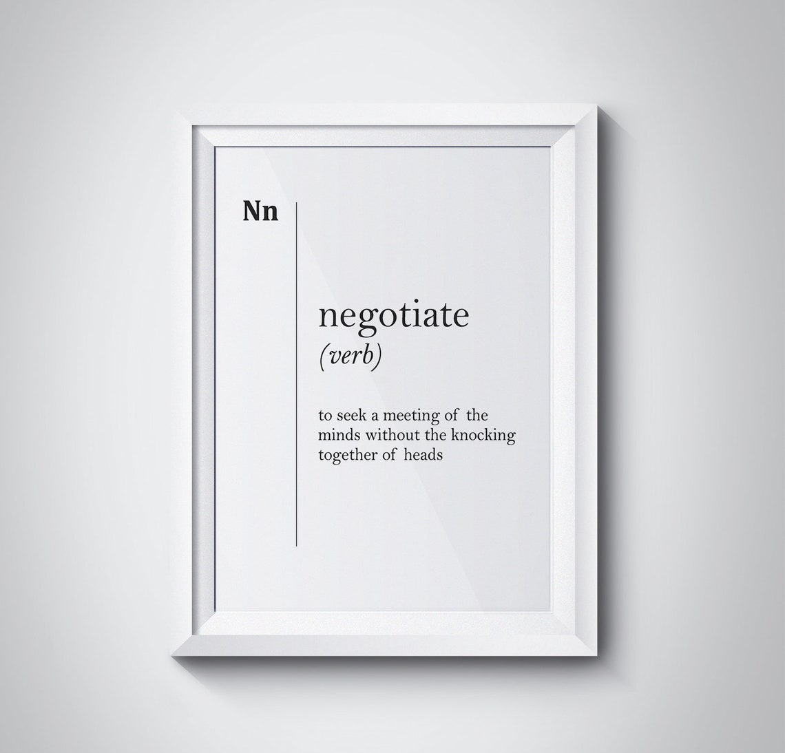 Negotiate Funny Dictionary Definition Minimalist Business Poster