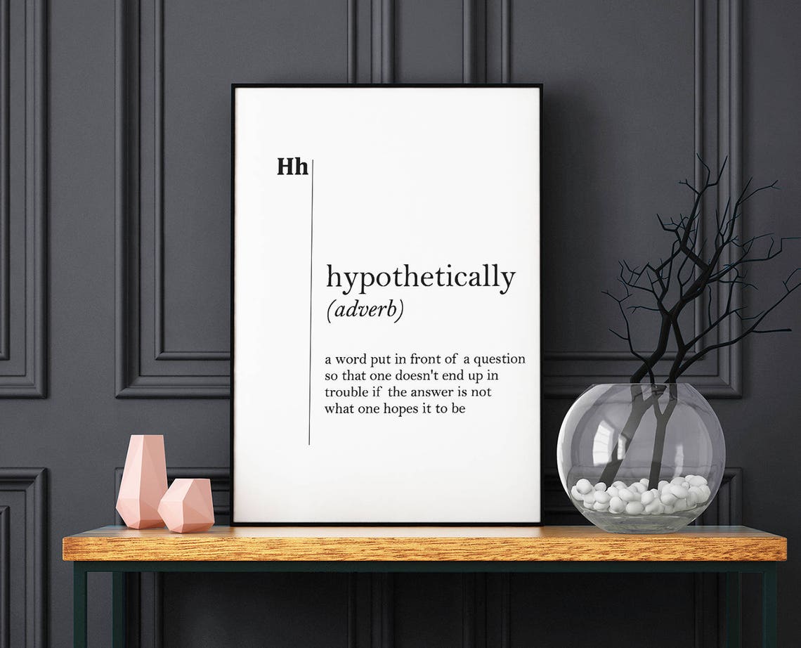 Hypothetically Funny Dictionary Definition Typography Wall Art - Image 2