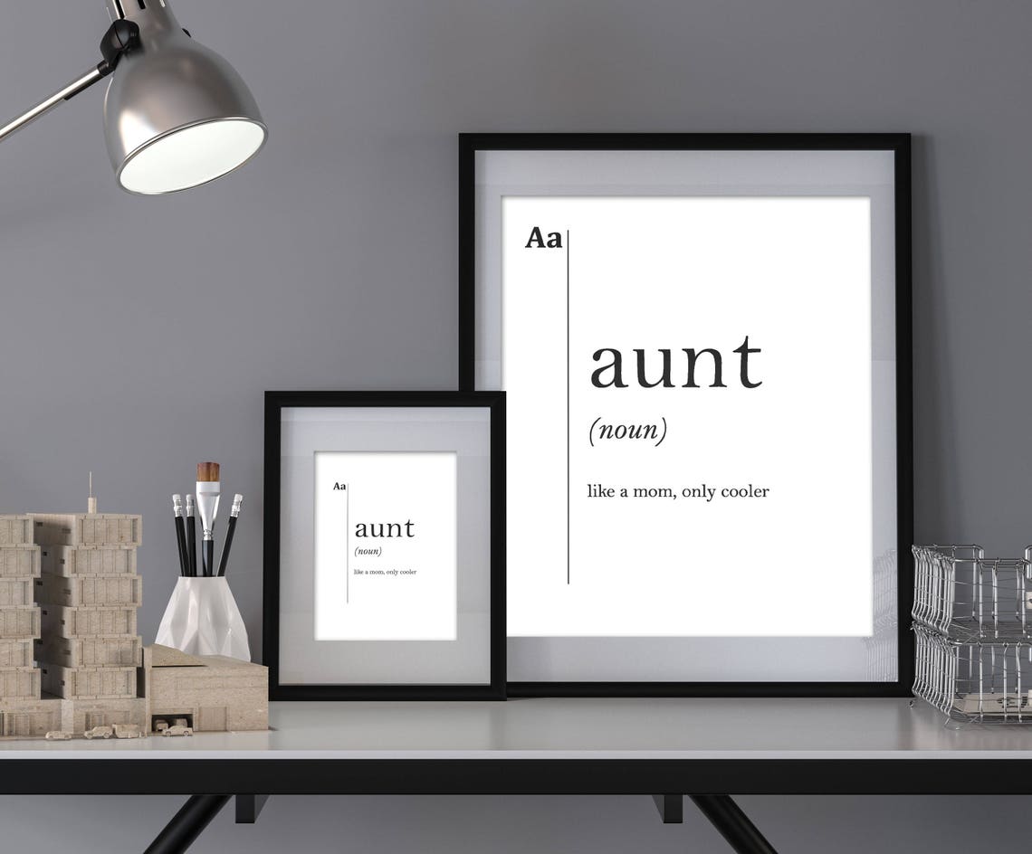 Aunt Gift Best Aunt Best Auntie Ever Auntie Is My Bestie Aunt Definition Print Auntie Gifts Gifts For Aunt Minimalist Art Family Wall Art - Image 2