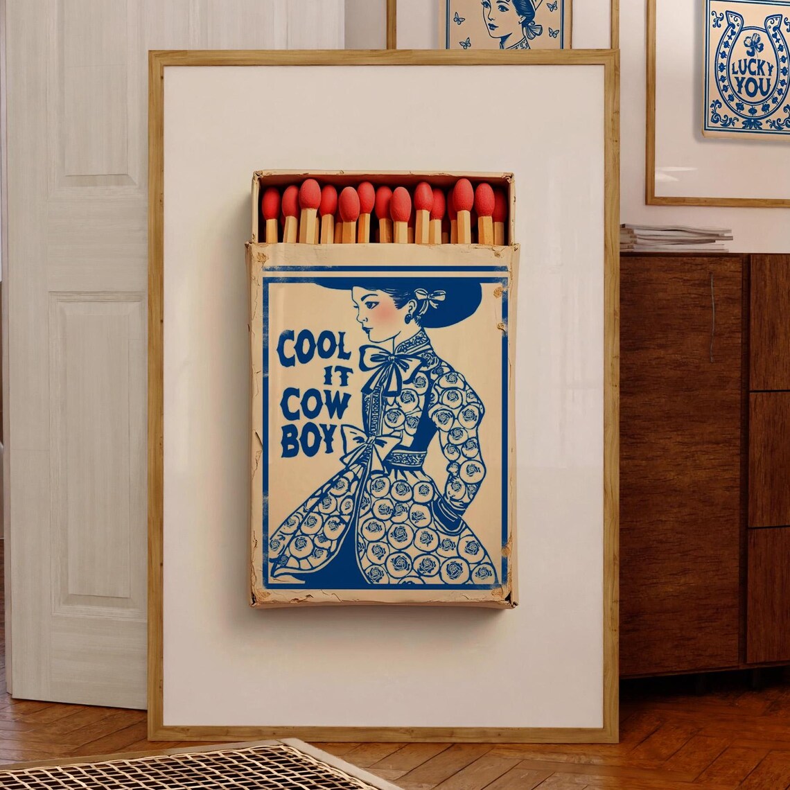 Cool It Cowboy Coastal Cowgirl Art Print