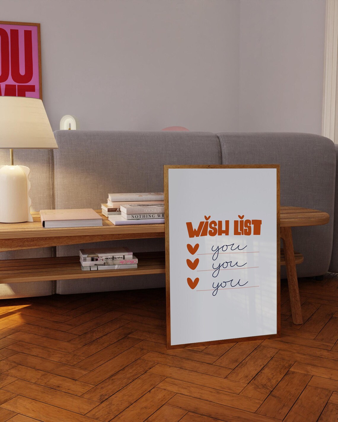 Romantic Wish List Love Quote, Valentine's Poster - Image 2