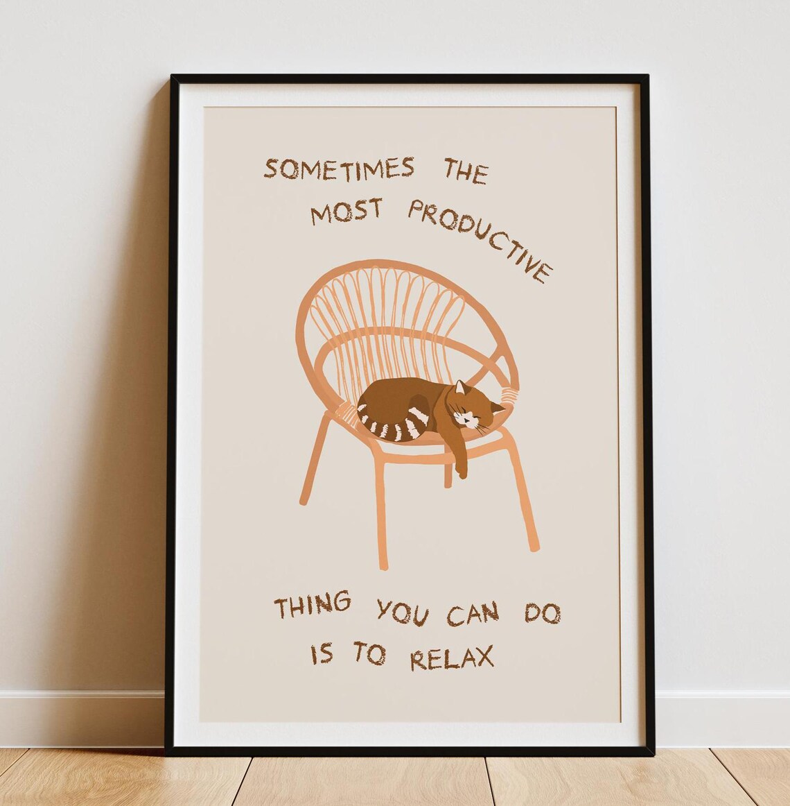 Sometimes The Most Productive Thing Is To Relax Cat Nap Poster - Image 2