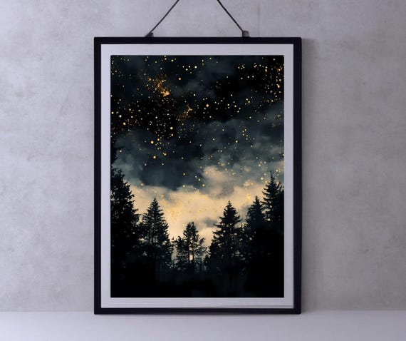 Celestial Wall Art Print Dark Academia Decor Abstract Moody Print Wall Art Exhibition Poster Vintage Oil Painting Maximalist Wall Art