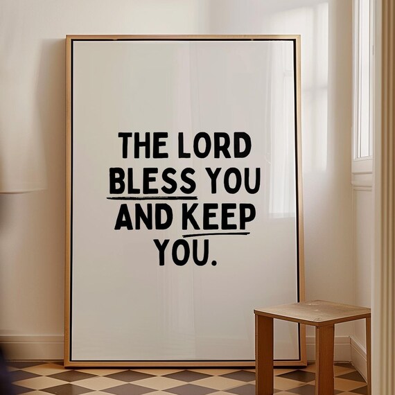 Bless And Keep You Print Christian Scripture Wall Art