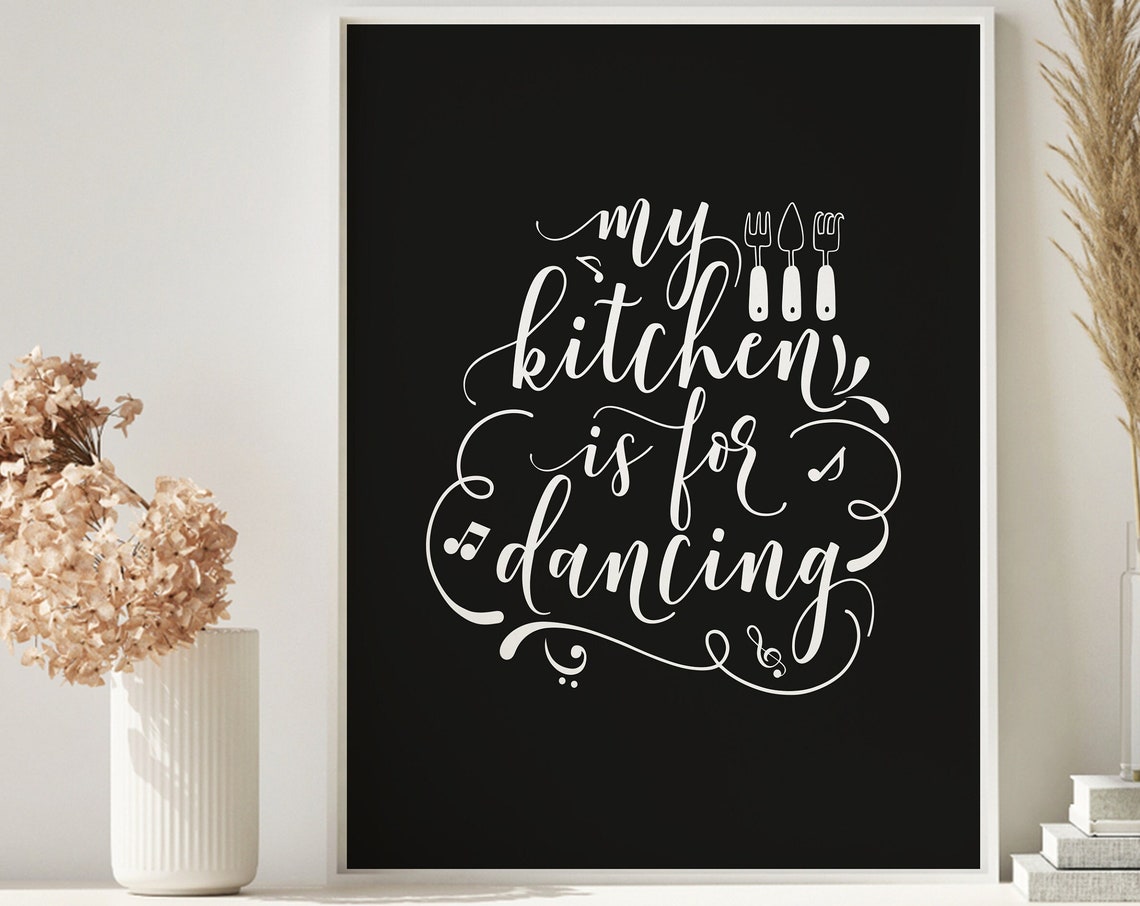 My Kitchen Is For Dancing Wooden Sign Farmhouse Kitchen Home Decor Funny Kitchen Quote