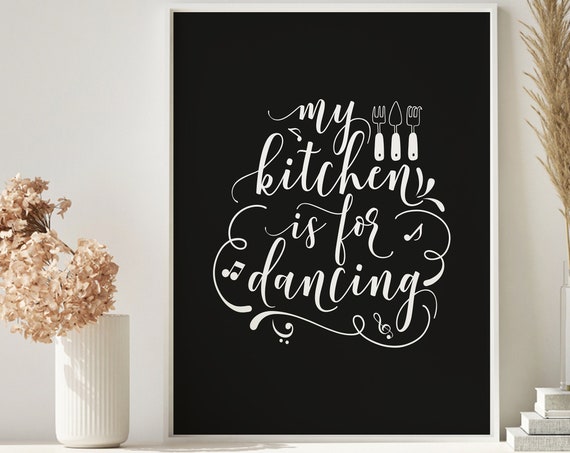 My Kitchen Is For Dancing Wooden Sign Farmhouse Kitchen Home Decor Funny Kitchen Quote