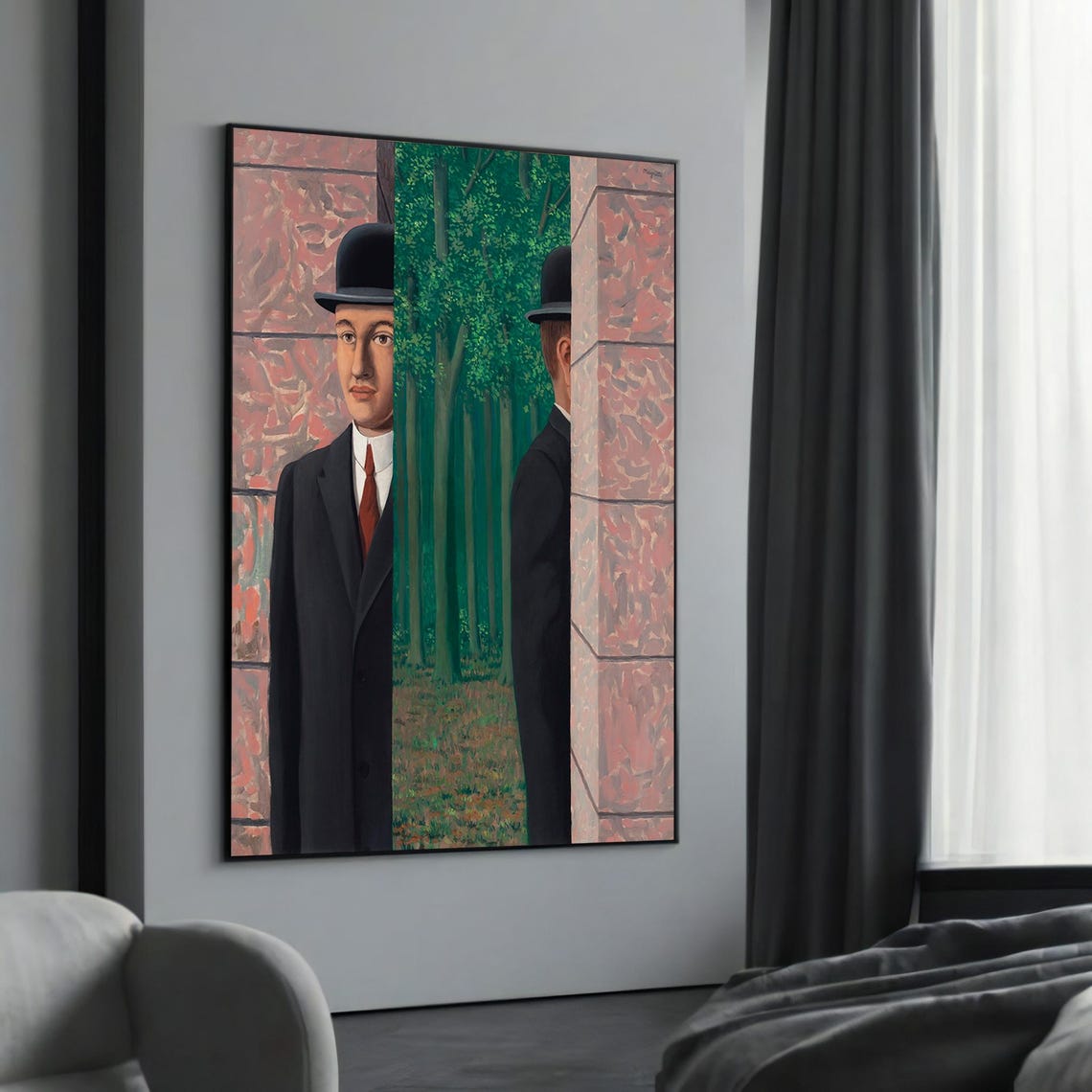 Rene Magritte The Double Secret Bowler Hat Surrealist Poster
