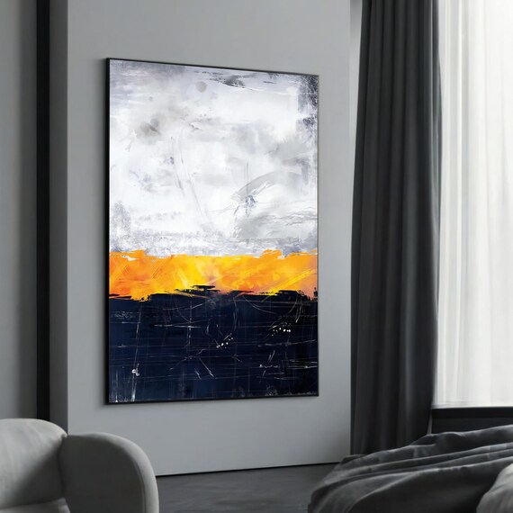 Abstract Landscape Art Print, Bold Horizon